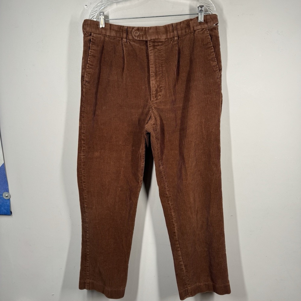 Peter Christian Corduroy Pants 36x28 Brown Thick Cord (Tag 36x31) Comfort Waist